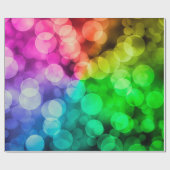 Bokeh farbiger Regenbogen-Hintergrund Geschenkpapier (Flach)