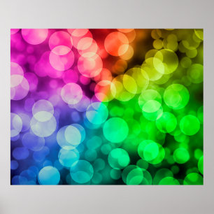 Bokeh farbiger Regenbogen-Hintergrund Poster