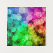 Bokeh farbiger Regenbogen-Hintergrund Wandteppich (Vorderseite (Horizontal))