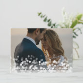 Bokeh Flare Wedding Foto Danke Karte (Stehend Vorderseite)