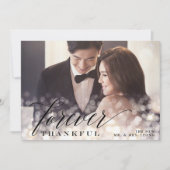 Bokeh Flare Wedding Foto Danke Karte (Vorderseite)