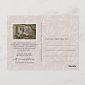 Bokeh Flare Wedding Foto Vielen Dank Postkarte (Rückseite)