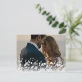 Bokeh Flare Wedding Foto Vielen Dank Postkarte (Stehend Vorderseite)