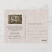 Bokeh Flare Wedding Foto Vielen Dank Postkarte (Rückseite)