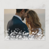 Bokeh Flare Wedding Foto Vielen Dank Postkarte (Vorderseite)