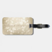 Bokeh Foil Confetty Gold Glitzer Unicorn Gepäckanhänger (Rückseite horizontal)