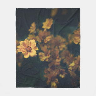 BOKEH FOTOGRAFIE DER GELBEN BLUMEN FLEECEDECKE