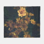 BOKEH FOTOGRAFIE DER GELBEN BLUMEN FLEECEDECKE (Vorderseite (Horizontal))
