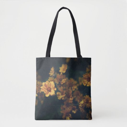 BOKEH FOTOGRAFIE DER GELBEN BLUMEN TASCHE (Vorderseite)