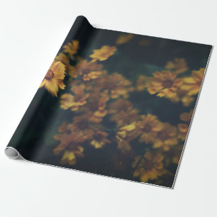 Bokeh-Fotografie von gelben Blumen Geschenkpapier