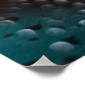 Bokeh-Fotografie von Wassertropfen auf klarem Glas Poster (Ecke)