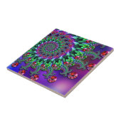 Bokeh Fraktal lila Terquoise Fliese (Seite)