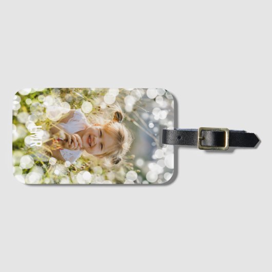 Bokeh Frame Custom-Foto Gepäckanhänger (Vorderseite (Horizontal))