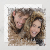 Bokeh Frame Frohe Weihnachten mit Foto (Vorne/Hinten)