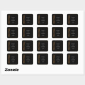 Bokeh Glam All Black & Gold Chic Fevor Stickers (Blatt)