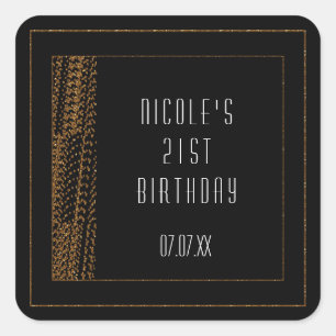 Bokeh Glam All Black & Gold Chic Fevor Stickers