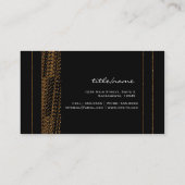 Bokeh Glam Black & Gold Chic Visitenkarten Visitenkarte (Rückseite)