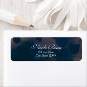 Bokeh Glam Blue & Gold Lights Adressmarken (Insitu)