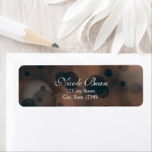 Bokeh Glam Brown Beige & Gold Address Labels (Insitu)