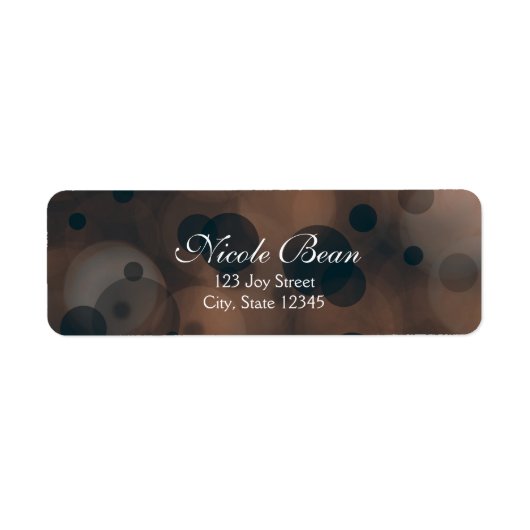 Bokeh Glam Brown Beige & Gold Address Labels (Vorne)
