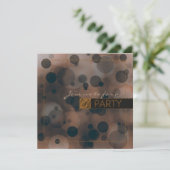 Bokeh Glam Brown Beige & Gold Party Einladungen (Stehend Vorderseite)