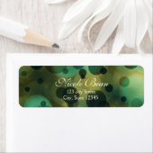 Bokeh Glam Green & Gold Address Labels (Insitu)
