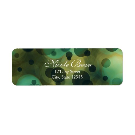 Bokeh Glam Green & Gold Address Labels (Vorne)