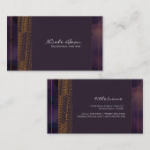 Bokeh Glam Lila- & Gold-Chic-Visitenkarten Visitenkarte (Vorne/Hinten)