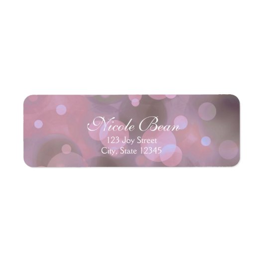 Bokeh Glam Pink & Gold Lights Adressenmarken (Vorne)