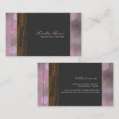 Bokeh Glam Pink Gray & Gold Chic Visitenkarten Visitenkarte (Vorne/Hinten)