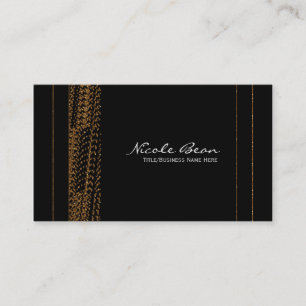 Bokeh Glam Schwarz & Gold Chic Visitenkarten Visitenkarte