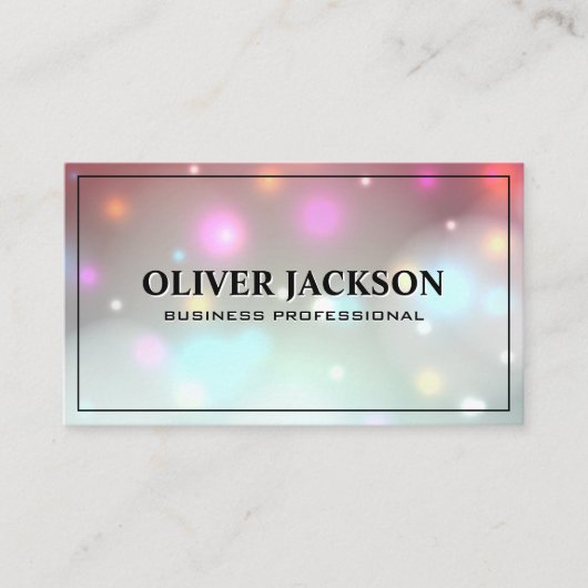 Bokeh Glow | Magischer Hintergrund Visitenkarte (Vorderseite)