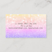 Bokeh Gold Stripe Lotus Blume Yoga Instructor Visitenkarte (Rückseite)