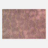 Bokeh Golden Lights Weihnachtsfeiertag Geschenkpapier Set (Vorderseite 3)