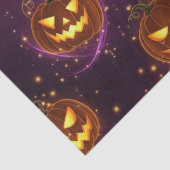 Bokeh Halloween | Leuchtender Kürbis (2) Seidenpapier (Detail)