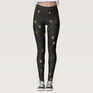 Bokeh Halloween Nahtlos Fliegende Fledermäuse mi Leggings