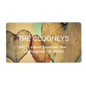 Bokeh Hearts Wedding Address Labels (Vorne)