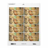 Bokeh Hearts Wedding Address Labels (Vorne)
