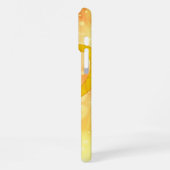 Bokeh Hintergrund Gold Linked Heart Monogram iPhone Hülle (Linke Seite)