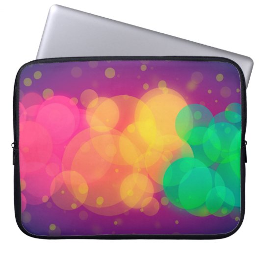 Bokeh Hintergrundtextur farbig Laptopschutzhülle (Vorderseite)