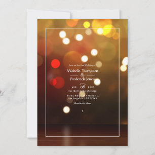 Bokeh-Hochzeitseinladung Einladung