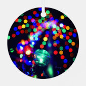 Bokeh Holiday Lights Ornament Aus Metall (Rückseite)