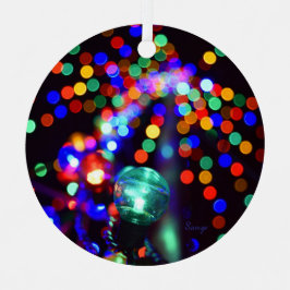 Bokeh Holiday Lights Ornament Aus Metall