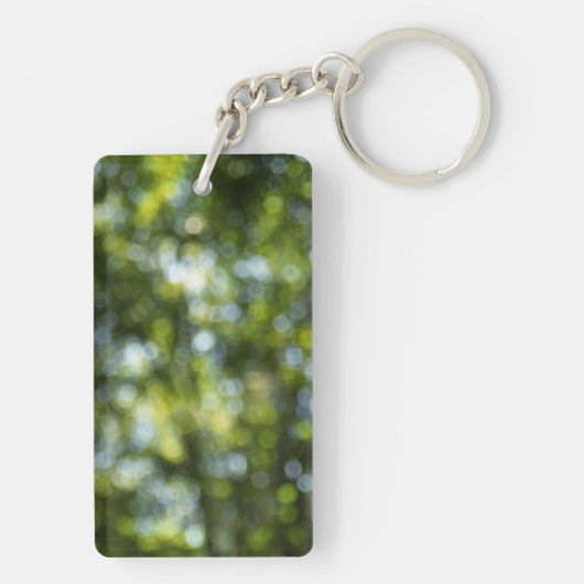 Bokeh im Frühlingssakrylus-Schlüsselanhänger Schlüsselanhänger (Rückseite)