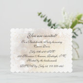 Bokeh-Junggeselinnen-Abschied Einladung (Stehend Vorderseite)