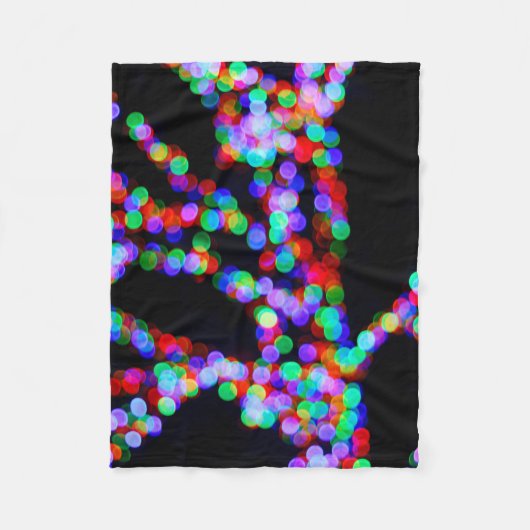 Bokeh-Lampen Fleecedecke (Vorderseite)