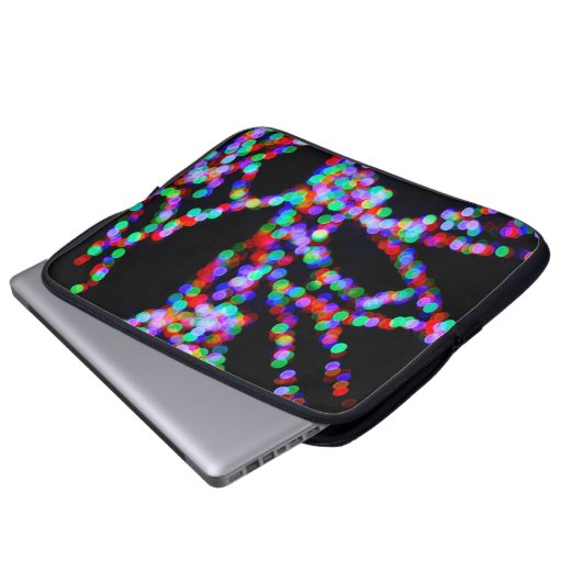 Bokeh-Lampen Laptopschutzhülle (Vorne Knopf)
