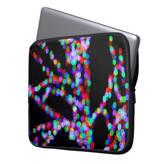 Bokeh-Lampen Laptopschutzhülle (Vorderseite Links)