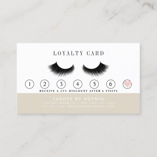 Bokeh Lashes Treuekarte (Rückseite)
