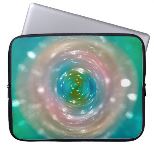 Bokeh-Licht, schimmerndes, verschwommenes Fleckenl Laptopschutzhülle